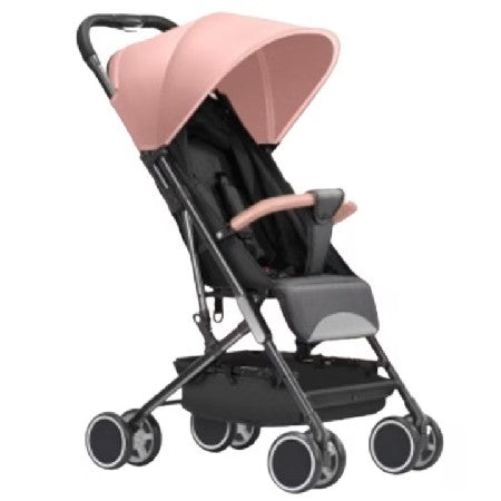 Căruț pentru bebeluși At Performance, pliabil, ușor, cu șezut reglabil și funcție sport, 6-36 luni ROZ PUDRA